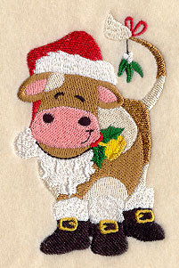 Corbin Cow Plays Santa