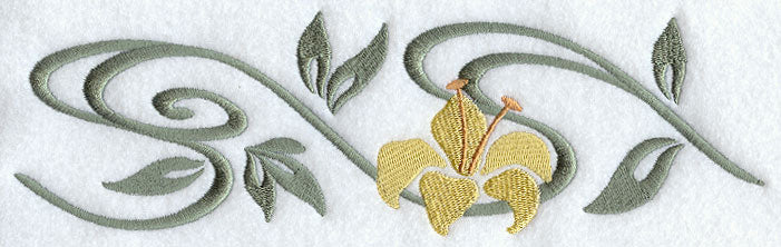 Art Nouveau Hummingbird Accent Border
