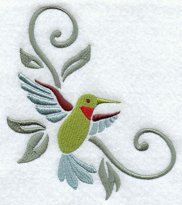 Art Nouveau Hummingbird Corner