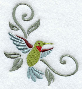 Art Nouveau Hummingbird Corner