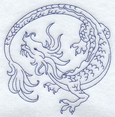Circling Dragon (Bluework)