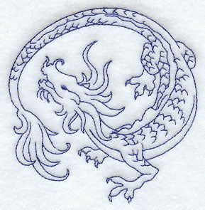 Circling Dragon (Bluework)