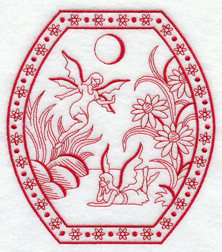 Dance of the Fairies (Redwork)