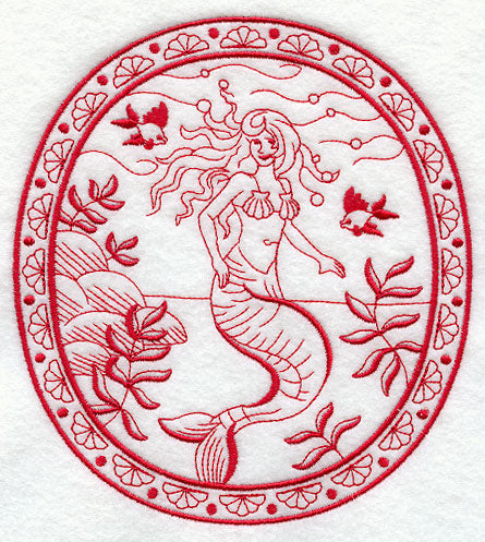 The Angel of the Sea (Redwork)