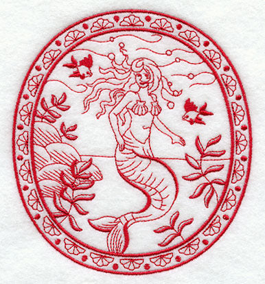 The Angel of the Sea (Redwork)