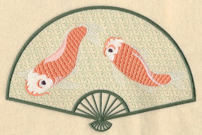 Japanese Fan and Koi Fish