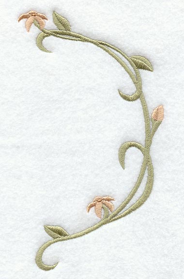 Floral Heirloom Half Circle - Right