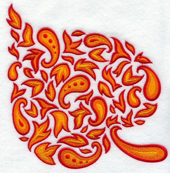 Autumn Paisley Aspen Leaf