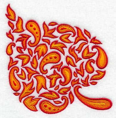 Autumn Paisley Aspen Leaf