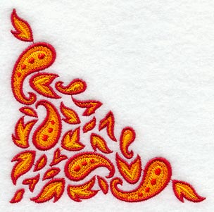 Autumn Paisley Corner