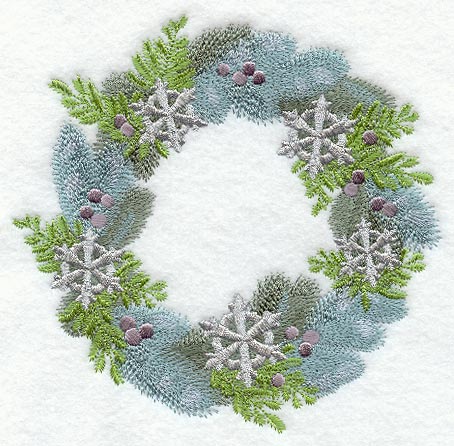 Juniper and Snowflakes Christmas Wreath