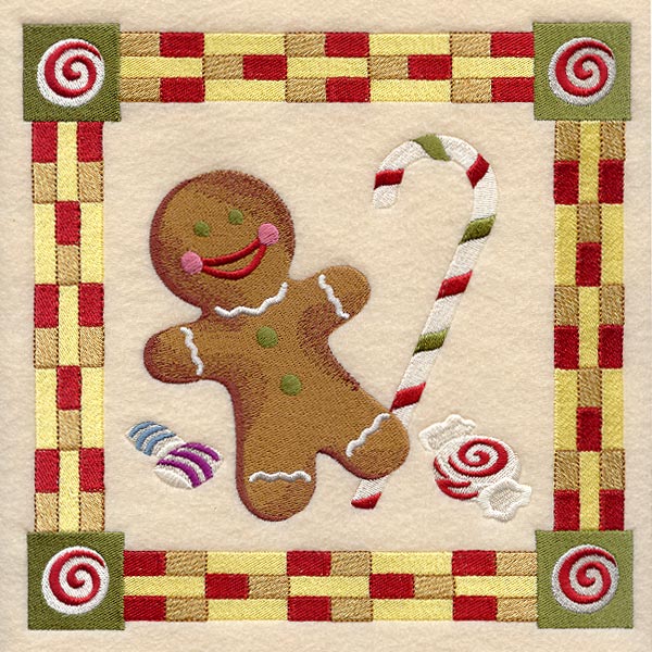 Gingerbread Christmas Square