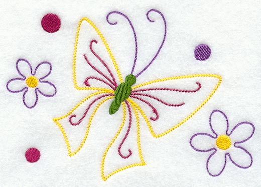 Butterfly and Daisies