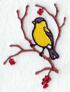 Goldfinch and Berry Branch