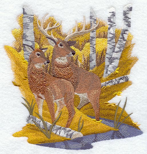 Autumn Deer Pair