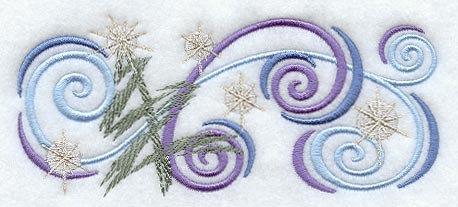 Whirling, Swirling Christmas Border