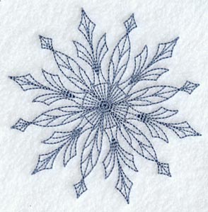 Intricate Ice Snowflake 2 (Bluework)