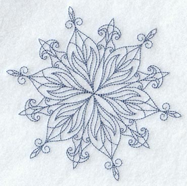 Intricate Ice Snowflake 3 (Bluework)
