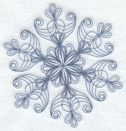 Intricate Ice Snowflake 4 (Bluework)