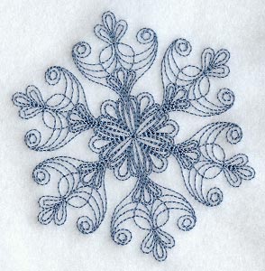 Intricate Ice Snowflake 4 (Bluework)