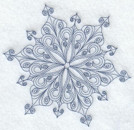 Intricate Ice Snowflake 5 (Bluework)
