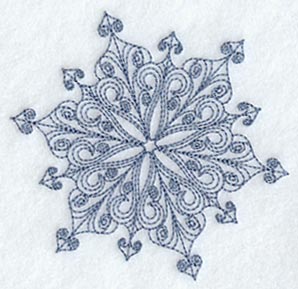Intricate Ice Snowflake 5 (Bluework)
