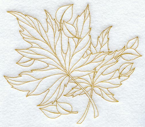 Silver Maple Leaves (Redwork)