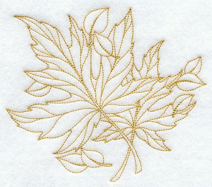 Silver Maple Leaves (Redwork)