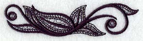 Fleur de Flames Border (Blackwork)