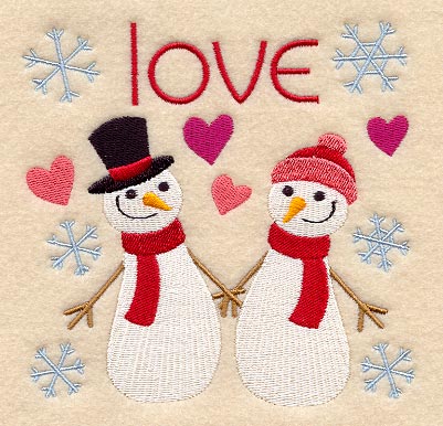 I Love Snowmen Square
