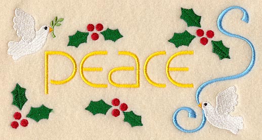 Christmas Dove of Peace Rectangle