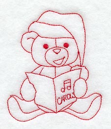 Teddy Bear's Holiday Hymns (Redwork)