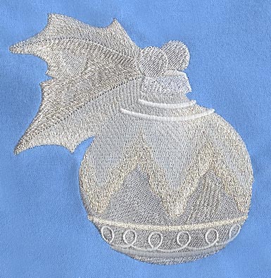 Sparkling Christmas Ornament with Holly