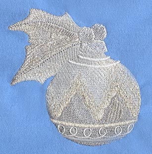 Sparkling Christmas Ornament with Holly