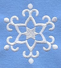 White Christmas Snowflake 3
