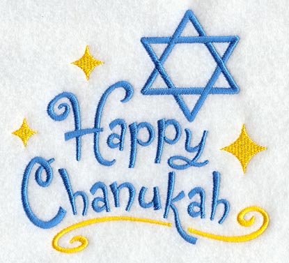 Happy Chanukah with Star of David