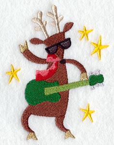 Rockin' Reindeer on Guitar