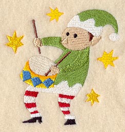 Musical Elf on Drum