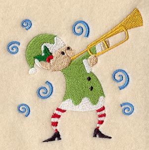 Musical Elf on Trombone