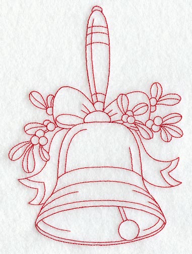Christmas Handbell (Redwork)