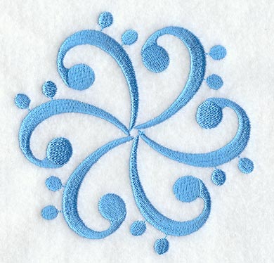 Musical Snowflake (Bass Clef)