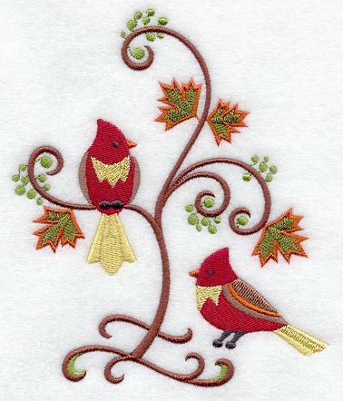 Graceful Redbird and Branches