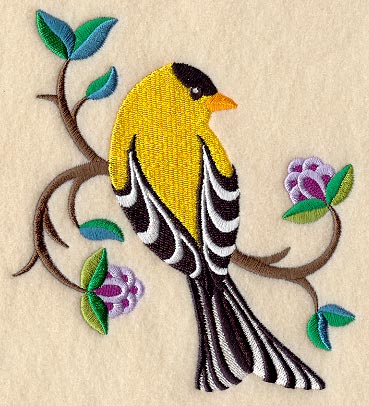 Perching Pretty Goldfinch