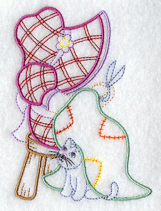 Sunbonnet Sue Mends a Quilt