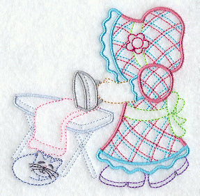 Sunbonnet Sue at the Ironing Board