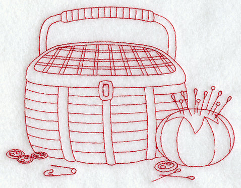 Sewing Basket (Redwork)