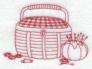 Sewing Basket (Redwork)