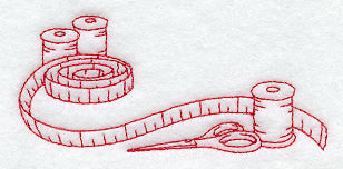 Sewing Notions Border (Redwork)