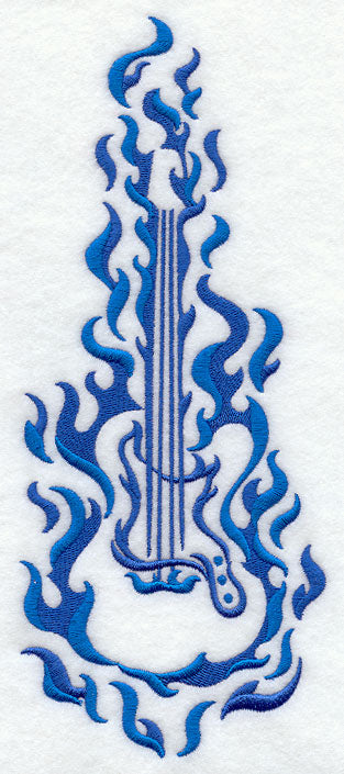 Flaming Guitar Border