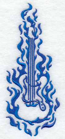 Flaming Guitar Border